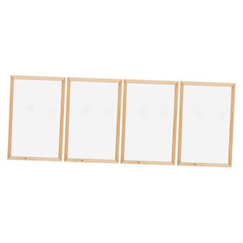 HOMSFOU 4 Stück Teiliges Kleines Tragbares Whiteboard Wiederverwendbares Trocken Abwischbares Schreib Zeichenbrett für Schreibtisch Vielseitig Nutzbar für Schüler Büro Zuhause und Schule von HOMSFOU