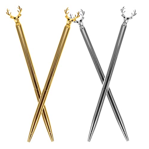 HOMSFOU 4 Stück Teiliges Kugelschreiber mit Kreativem Design Metallkugelschreiber in Gold und Silber Stilvolle Schreibgeräte für Schüler Tragbar und Geschenkidee für Schule und Alltag HOMSFOU 4 Stück Teiliges Kugelschreiber mit Kreativem Design Metallkugelschreiber in Gold und Silber Stilvolle Schreibgeräte für Schüler Tragbar und Geschenkidee für Schule und Alltag von HOMSFOU