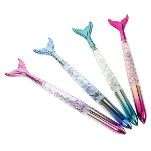 HOMSFOU 4 Stück Teiliges Kugelschreiber mit Meerjungfrau Design Schwarzer Gelstift und Blauer Kugelschreiber Ergonomisch Tragbar für Schule und Büro HOMSFOU 4 Stück Teiliges Kugelschreiber mit Meerjungfrau Design Schwarzer Gelstift und Blauer Kugelschreiber Ergonomisch Tragbar für Schule und Büro von HOMSFOU
