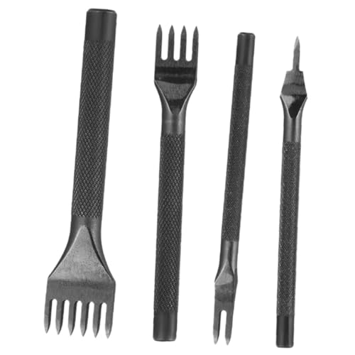 HOMSFOU 4 Stück Teiliges Leder Lochstanzer mit Rutschfestem Griff Handwerkzeug für Lederarbeiten Langlebig und Praktisch für Diy Lederhandwerk und Präzise Stanzungen HOMSFOU 4 Stück Teiliges Leder Lochstanzer mit Rutschfestem Griff Handwerkzeug für Lederarbeiten Langlebig und Praktisch für Diy Lederhandwerk und Präzise Stanzungen von HOMSFOU