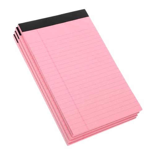 HOMSFOU 4 Stück Teiliges Liniert Legal Pad Rosa Abreißbares Schreibpad für Büro Schule Zuhause Vielseitiger Notizblock für To do listen Terminplanung und Memo verwaltung HOMSFOU 4 Stück Teiliges Liniert Legal Pad Rosa Abreißbares Schreibpad für Büro Schule Zuhause Vielseitiger Notizblock für To do listen Terminplanung und Memo verwaltung von HOMSFOU