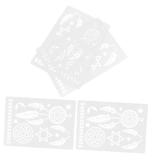 HOMSFOU 4 Stück Teiliges Mandala Schablonen für Wand und Bodenmalerei Wiederverwendbare Malvorlagen Pet für Diy Projekte und Wohnraumgestaltung HOMSFOU 4 Stück Teiliges Mandala Schablonen für Wand und Bodenmalerei Wiederverwendbare Malvorlagen Pet für Diy Projekte und Wohnraumgestaltung von HOMSFOU