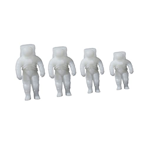 HOMSFOU 4 Stück Teiliges Mini Astronauten Ornament Kristall Epoxidharz Diy Mikrolandschaft Zubehör für Kreative Bastelprojekte Weiß B Style von HOMSFOU