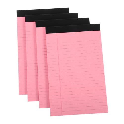 HOMSFOU 4 Stück Teiliges Notizblock Liniert Reißbares Schreibblock mit Dickem Papier Glattes Schreiben Tragbares Memo Notebook für Büro Schule und Planung Rosa HOMSFOU 4 Stück Teiliges Notizblock Liniert Reißbares Schreibblock mit Dickem Papier Glattes Schreiben Tragbares Memo Notebook für Büro Schule und Planung Rosa von HOMSFOU