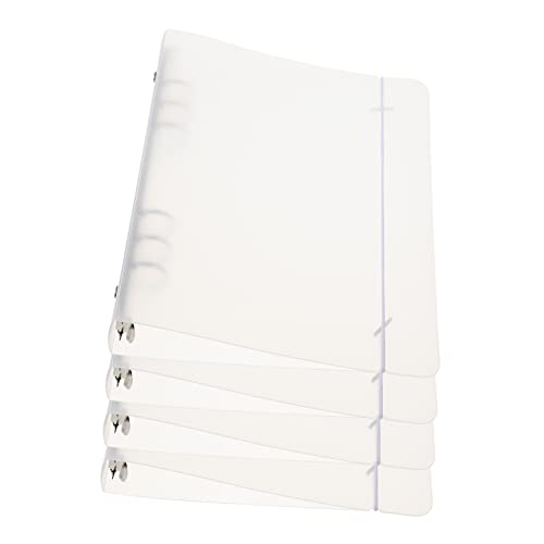 HOMSFOU 4 Stück Teiliges PP Notizbuch Cover mit Löchern Nachfüllbarer Planner Schutz für Loseblatt Notizbuch für Zuhause und Unterwegs von HOMSFOU