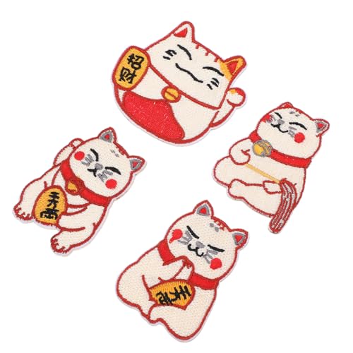 HOMSFOU 4 Stück Teiliges Selbstklebende Stickereien Glückskatze Patches zum Aufnähen Dekorative Aufbügler für Kleidung Jeans Taschen Langlebige DIY Applikationen Zubehör HOMSFOU 4 Stück Teiliges Selbstklebende Stickereien Glückskatze Patches zum Aufnähen Dekorative Aufbügler für Kleidung Jeans Taschen Langlebige DIY Applikationen Zubehör von HOMSFOU