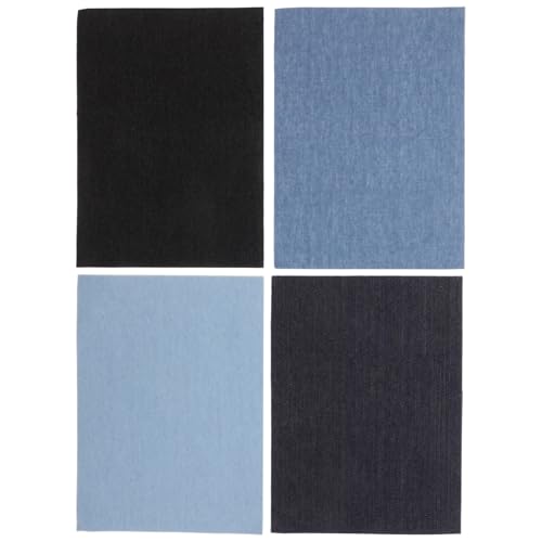 HOMSFOU 4 Stück Teiliges Selbstklebendes Denim-patch- Repariert Jeanslöcher Innen Außen Inklusive Hellblau Himmelblau Dunkelblau Schwarz Vielseitig für Knie Ellbogen und Kleidung ohne HOMSFOU 4 Stück Teiliges Selbstklebendes Denim-patch- Repariert Jeanslöcher Innen Außen Inklusive Hellblau Himmelblau Dunkelblau Schwarz Vielseitig für Knie Ellbogen und Kleidung ohne von HOMSFOU