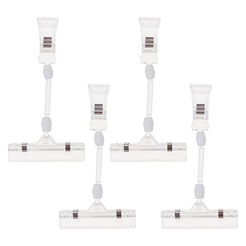 HOMSFOU 4 Stück Teiliges Set Pop Werbeclips Transparente Preisschild Halter für Supermärkte Display für Etiketten und Preise Langlebig und Tragbar Lösung für Einzelhandelsgeschäfte von HOMSFOU