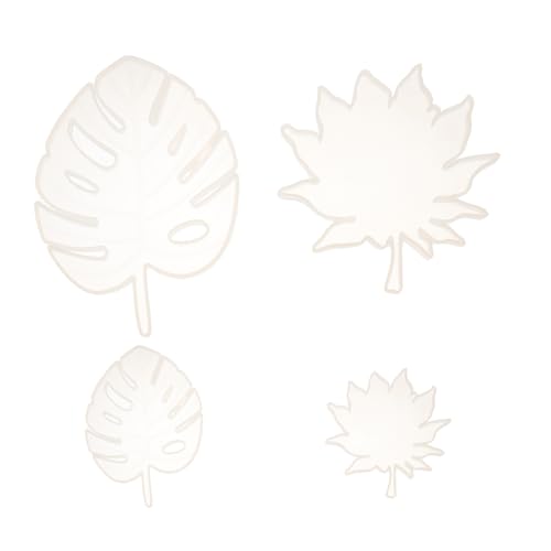 HOMSFOU 4 Stück Teiliges Silikon Coaster DIY Formset Hochwertige Epoxidharz Formen für Kreative Tischmatten für Heimwerkerprojekte Ahornblatt und Monstera HOMSFOU 4 Stück Teiliges Silikon Coaster DIY Formset Hochwertige Epoxidharz Formen für Kreative Tischmatten für Heimwerkerprojekte Ahornblatt und Monstera von HOMSFOU