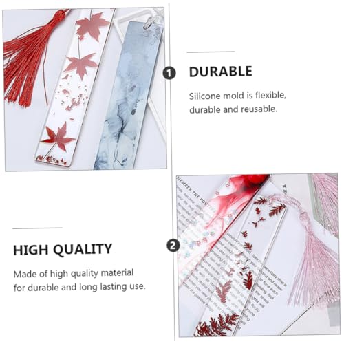 HOMSFOU 4 Stück Teiliges Silikon bookmark gießform Länglich Langlebig für DIY Epoxidharz Lesezeichen für Trockenblumen Perlen Glitzer Kreative Bastelarbeiten HOMSFOU 4 Stück Teiliges Silikon bookmark gießform Länglich Langlebig für DIY Epoxidharz Lesezeichen für Trockenblumen Perlen Glitzer Kreative Bastelarbeiten von HOMSFOU