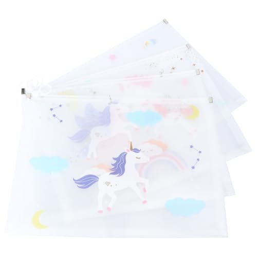 HOMSFOU 4 Stück Teiliges Transparentes Dokumententaschen Reißverschluss Multifunktionale Kunststoff ordner für Büro und Schule Cartoon design Praktische Aufbewahrung Dateien HOMSFOU 4 Stück Teiliges Transparentes Dokumententaschen Reißverschluss Multifunktionale Kunststoff ordner für Büro und Schule Cartoon design Praktische Aufbewahrung Dateien von HOMSFOU