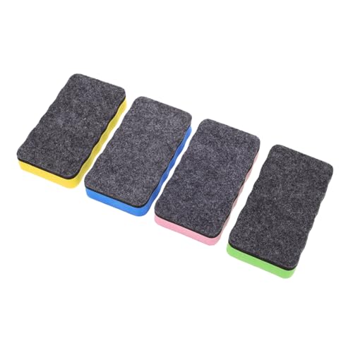 HOMSFOU 4 Stück Teiliges Whiteboard Radiergummi aus Buntem EVA Molton mit Magnetfunktion Große Trocken Abwischbare Tafelschwämme für Schule Büro Zuhause Effektive Reinigung von HOMSFOU 4 Stück Teiliges Whiteboard Radiergummi aus Buntem EVA Molton mit Magnetfunktion Große Trocken Abwischbare Tafelschwämme für Schule Büro Zuhause Effektive Reinigung von von HOMSFOU