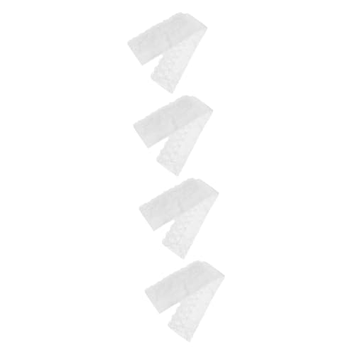 HOMSFOU 4 Stück Weißes Baumwoll Spitzenband Yards Diy Dekoration für Kleidung Hochzeiten und Bastelprojekte Vielseitig Einsetzbar für Näharbeiten und Bastelideen von HOMSFOU