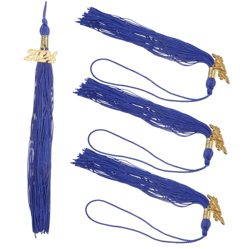 HOMSFOU 4 Stück Zubehör Für Abschlusskappen Abschluss Quasten Abschlusskappendekorationen Quasten Abschluss Hut Quasten Abschlusskappeneinsatz Goldene Quaste Polyester Blue HOMSFOU 4 Stück Zubehör Für Abschlusskappen Abschluss Quasten Abschlusskappendekorationen Quasten Abschluss Hut Quasten Abschlusskappeneinsatz Goldene Quaste Polyester Blue von HOMSFOU
