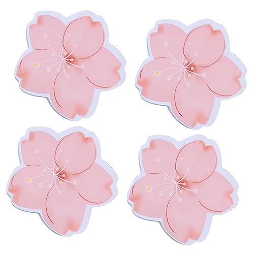HOMSFOU 4 Stücke Cherry Blossom Memo Pads Kreative Notizzettel für Schule Büro und Zuhause Attraktives Design für Notizen und Erinnerungen von HOMSFOU