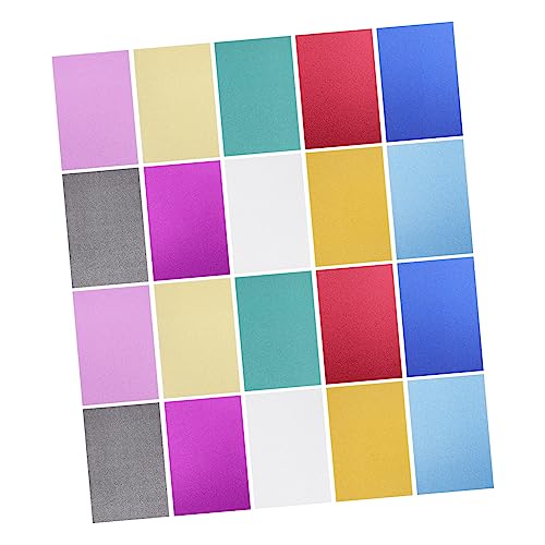 HOMSFOU 40 Blatt Glitzer Bastelpapier Buntes Glitzerkarton für Diy Projekte Einfach Zuschneidbar für Scrapbooking Karten und Dekorationen von HOMSFOU