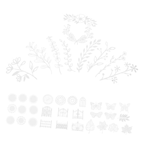HOMSFOU 40 Blatt Vintage Dekoratives Papier Scrapbook Zubehör für Diy Handwerksprojekte mit Romantischen Schmetterlingen und Floralen Mustern für Notizbücher und Journals von HOMSFOU