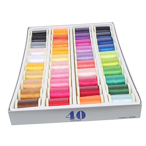 HOMSFOU 40 Rollen Farben Stickgarn Hochwertiges Nähgarn für Diy Stickereien Geeignet für Anfänger und Fortgeschrittene für Kreuzstich Quilten und Bastelarbeiten von HOMSFOU