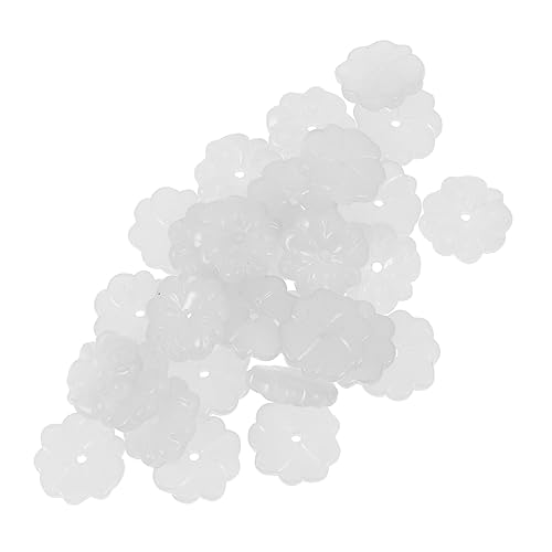 HOMSFOU 40 Stück Blütenblatt Glasperlen Diy Haarnadel Material für Schmuckherstellung Hochzeitsdeko Bastelprojekte Charmante und Praktische Bastelperlen für Kreative Designs von HOMSFOU