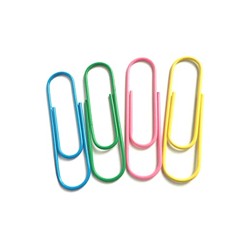 HOMSFOU 40 Stück Bunte Jumbo Büroklammern Metall Beschichtete Klammern für Dokumente Farbige Clips für Büro und Schule Zufällige Farben Zufällige Farbe von HOMSFOU