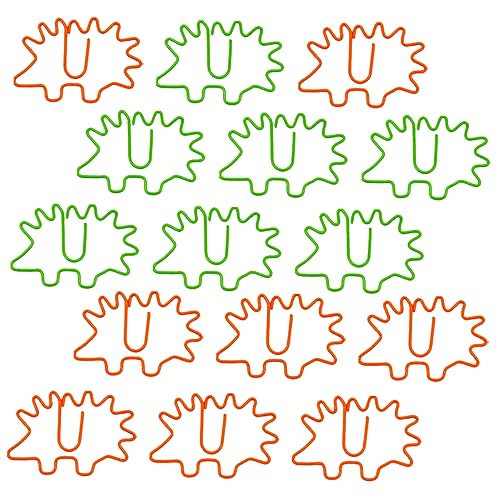 HOMSFOU 40 Stück Bunte Metal Büroklammern Grüne Orange Kreative Design Papierklammern für Dokumente Notizen und Scrapbooking für Büro und Schule von HOMSFOU