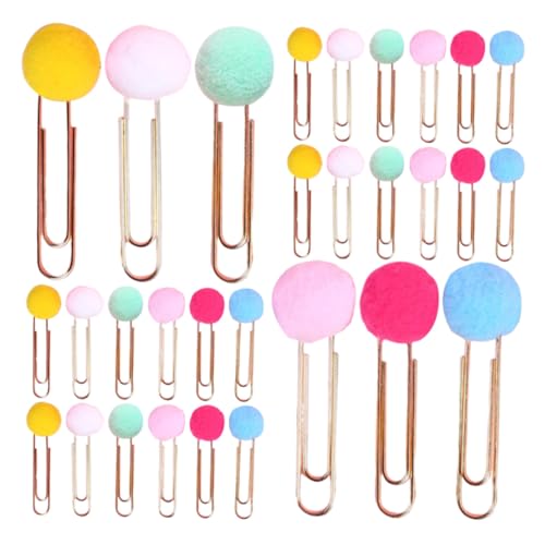 HOMSFOU 40 Stück Bunte Pompom Büroklammern aus Metall Stabile Kleine Papierklammern als Dekorative Lesezeichen für Dokumente Planer und Schulbedarf Rutschfest und Vielseitig Einsetzbar HOMSFOU 40 Stück Bunte Pompom Büroklammern aus Metall Stabile Kleine Papierklammern als Dekorative Lesezeichen für Dokumente Planer und Schulbedarf Rutschfest und Vielseitig Einsetzbar von HOMSFOU