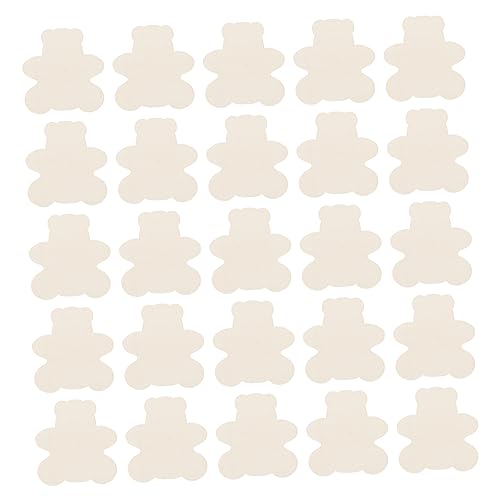 HOMSFOU 40 Stück Holz Bär Cutouts Unfertige Holzfiguren zum Basteln Diy Bärenornamente Bastelset für Feiertagsdekoration von HOMSFOU