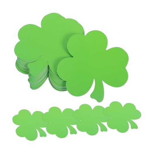 HOMSFOU 40 Stück Klee-decoupage Scherenschnitt Kunst Scherenschnitt Für Kleeblatt Zum Selbermachen Papierausschnitt Wandkunst 300 g Beschichtetes Papier Light Green von HOMSFOU