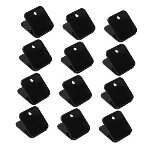 HOMSFOU 40 Stück Kunststoff Dokumentenklammern Leichte Büroklammern für Papier Starke Haltekraft Kompakte Organizer Clips für Schul Bürobedarf Schwarz von HOMSFOU