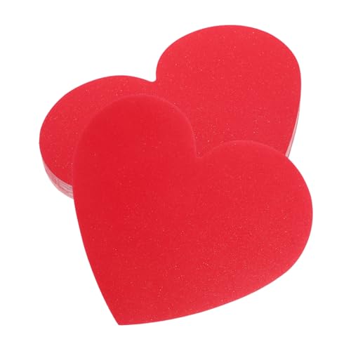 HOMSFOU 40 Stück Liebeskarte Herzausschnitte zum Valentinstag geformt valentinstag karten Karte in Herzform grußkarten set papierherzen Herzförmiger Notizblock Herznotizkarten rot von HOMSFOU