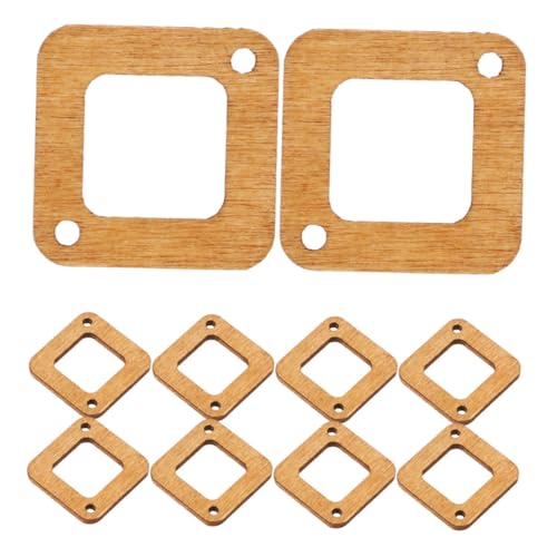 HOMSFOU 40 Stück Ohrringmaterial aus Holz schmuck Halloween -Holzanhänger Webkarten Tablet-Webkarte Ohrstecker Ohrring -Lücken Holzwebebauch Ohrrückseiten für schwere Ohrringe von HOMSFOU