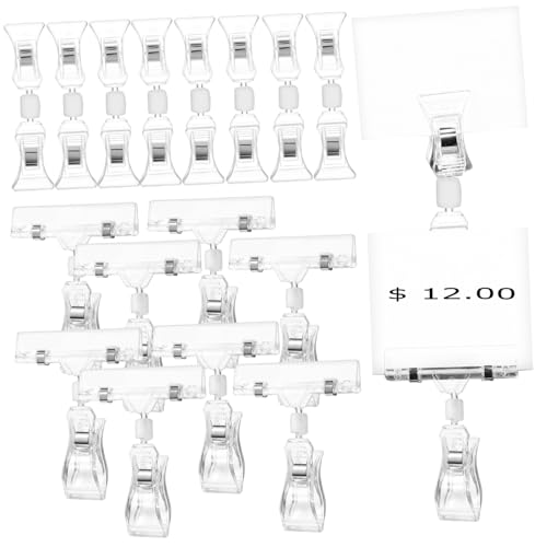 HOMSFOU 40 Stück Rotierbare Preisschildhalter Transparente Schilderclips für Geschäfte Supermärkte und Einfache Handhabung Doppelseitige Anzeigeclips Optimal für und Informationsschilder HOMSFOU 40 Stück Rotierbare Preisschildhalter Transparente Schilderclips für Geschäfte Supermärkte und Einfache Handhabung Doppelseitige Anzeigeclips Optimal für und Informationsschilder von HOMSFOU