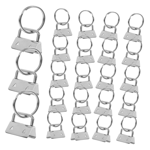 HOMSFOU 40 Stück Schlüsselanhänger-Gurtbandclip Lanyard für Schlüssel Schlüsselanhänger-Sets Schlüsselbund Hersteller Armband Schlüsselanhänger Schlüsselkette Eisen Silver von HOMSFOU