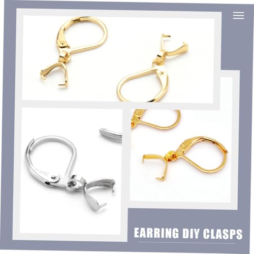 HOMSFOU 40 Stück Teiliges Edelstahl Ohrhaken und Anhängerverschlüsse Leicht Anzubringen Robust und Vielseitig für DIY Schmuckherstellung Geeignet für Ohrringe Charms und Ketten Praktische von HOMSFOU