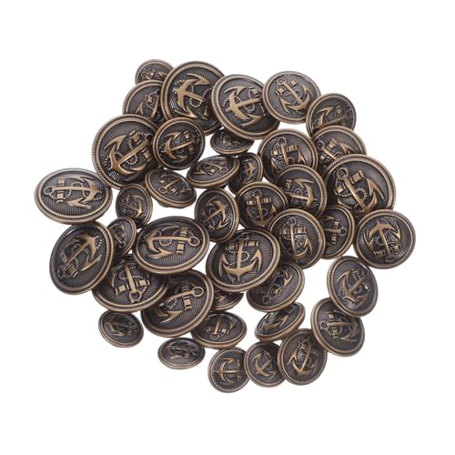 HOMSFOU 40 Stück Teiliges Metallknöpfe Set Kupferfarbene Runde Knöpfe für Blazer Anzüge Mäntel Jacken Langlebige Knöpfe für DIY Kleidung Handwerksprojekte von HOMSFOU