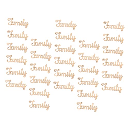 HOMSFOU 40 Stück Unvollendete Holzbuchstaben Deko für Kreative Wandgestaltung Umweltfreundliche DIY Holzanhänger für Familie Hochzeit Feste und Bastelprojekte von HOMSFOU