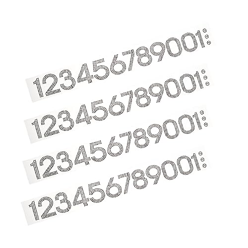 HOMSFOU 40 Stück Zahlen Patch Strass-patches Applikationen Zahlenpatches Reparatur Flicken Nähen Aufnäher Für Taschen Gestickte Aufnäher Kleiderflicken Patchen Kleidung Perlen Strasssteine von HOMSFOU