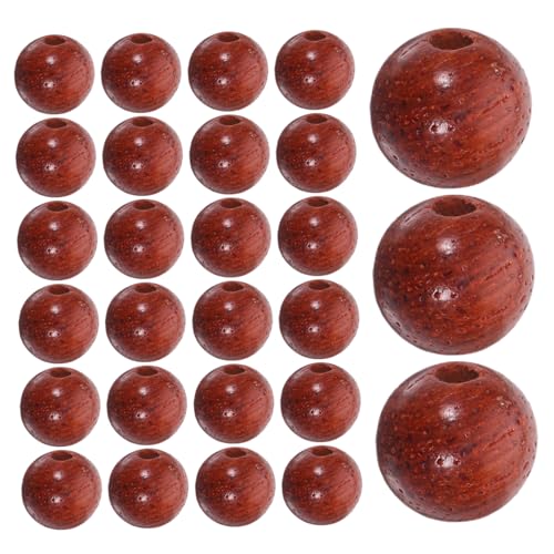 HOMSFOU 400 Stück Birmanische Rosenholzperlen Holzhandwerksperlen Handgemachte Runde Lose Perlen Kleine Holzperlen Bastelperlen Vorräte Natürliche Runde Holzperlen Hölzern Braun von HOMSFOU