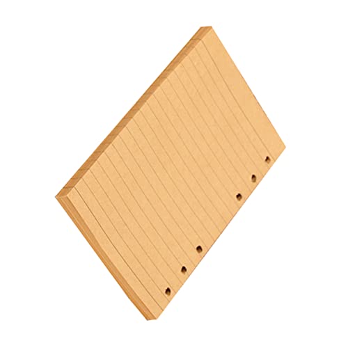 HOMSFOU 400 Stück Locher Papier Nachfüllblätter Liniertes Kraftpapier Ringbuch Ersatzpapier für Notizbuch Tagebuch Skizzenblock Farbiges Rastermuster Umweltfreundlich von HOMSFOU