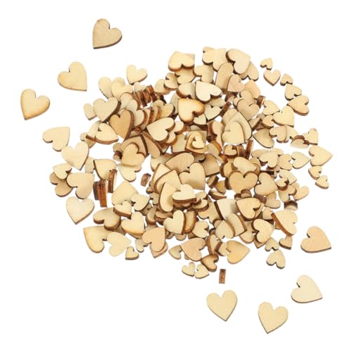 HOMSFOU 400 Stück Mini Holzherzen Natürliche Holzverzierungen für Bastelarbeiten Diy Deko Valentinstag Handgemachte Präsente Vielseitige Anwendungsmöglichkeiten von HOMSFOU