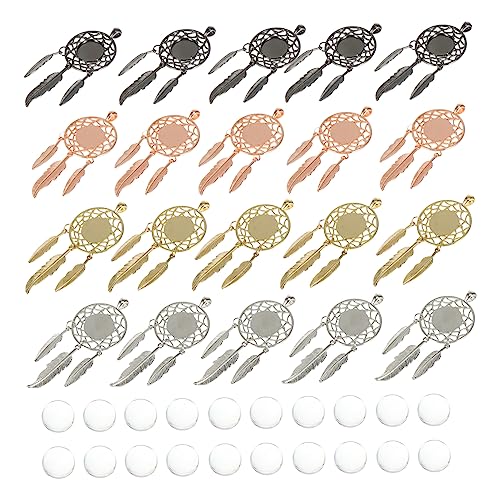 HOMSFOU 40Stücke Anhänger mit Glascabochons Wanddekoration für Hochzeiten Partys und Inneneinrichtung Einzigartiges Design für Wohnzimmer Schlafzimmer und Cafés von HOMSFOU