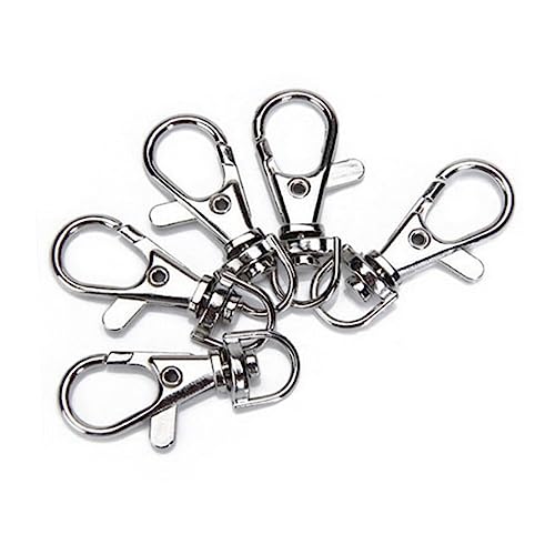 HOMSFOU 40Stücke Durable Metall Karabiner Schlüsselanhänger mit Drehgelenk Silber für DIY Projekte Armbänder Halsketten und Handwerksdekorationen HOMSFOU 40Stücke Durable Metall Karabiner Schlüsselanhänger mit Drehgelenk Silber für DIY Projekte Armbänder Halsketten und Handwerksdekorationen von HOMSFOU