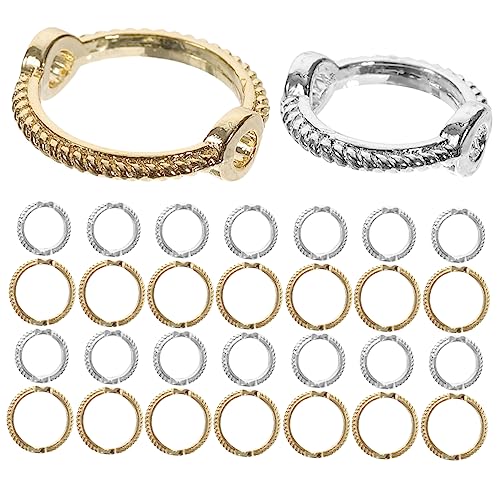 HOMSFOU 40Stücke Metallperlen Rahmen Rund Doppellochige Verbindungsanschlüsse Für DIY Schmuck Bastelmaterialien Für Armbänder Und Halsketten Langlebig Und Korrosionsbeständig HOMSFOU 40Stücke Metallperlen Rahmen Rund Doppellochige Verbindungsanschlüsse Für DIY Schmuck Bastelmaterialien Für Armbänder Und Halsketten Langlebig Und Korrosionsbeständig von HOMSFOU