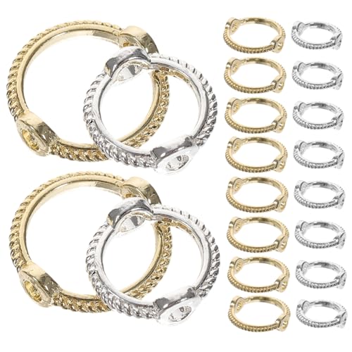 HOMSFOU 40Stücke Perlenrahmen Mit Löchern Für DIY Schmuckherstellung Rund Für Armbänder Und Halsketten Einfach Zu Verwenden Und Leicht Auszutauschen HOMSFOU 40Stücke Perlenrahmen Mit Löchern Für DIY Schmuckherstellung Rund Für Armbänder Und Halsketten Einfach Zu Verwenden Und Leicht Auszutauschen von HOMSFOU