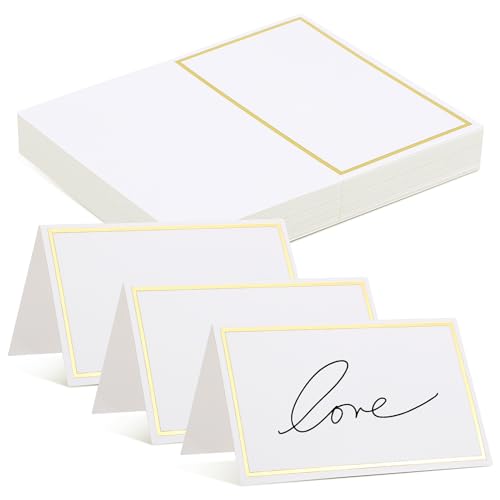 HOMSFOU 40Stücke Tischsitzkarten mit Goldener Folienprägung für Elegante Tischdekoration für Hochzeiten Partys und Besondere Anlässe von HOMSFOU