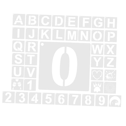 HOMSFOU 42 Stück Teiliges Wiederverwendbare Schablonen für Diy Malvorlagen mit Buchstaben und Zahlen für Wände und Bastelprojekte für Kreative Aktivitäten und Handarbeit HOMSFOU 42 Stück Teiliges Wiederverwendbare Schablonen für Diy Malvorlagen mit Buchstaben und Zahlen für Wände und Bastelprojekte für Kreative Aktivitäten und Handarbeit von HOMSFOU