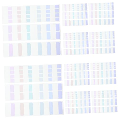 HOMSFOU 420 Stück Index-aufkleber Streifen Registerkarten Farbig Pads Etiketten Liste Markierungen Vinyl Anmerkung Schüttgut Klebrig Mit Linien Lesezeichen Das Haustier von HOMSFOU