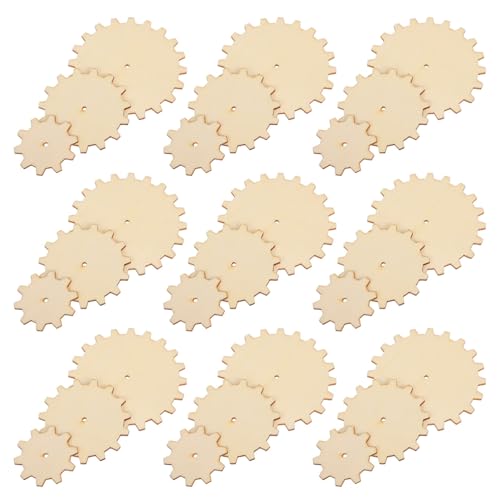 HOMSFOU 45 Stück Leere Holzscheiben Holzzahnräder Holzzahnräder Holzzahnradkomponenten Malspielzeug Aus Holz Ineinandergreifende Holzräder Holzzahnradteile Holzzahnradmechanismus HOMSFOU 45 Stück Leere Holzscheiben Holzzahnräder Holzzahnräder Holzzahnradkomponenten Malspielzeug Aus Holz Ineinandergreifende Holzräder Holzzahnradteile Holzzahnradmechanismus von HOMSFOU