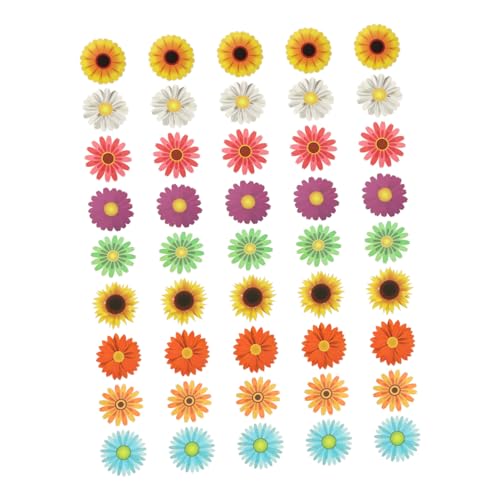 HOMSFOU 45 Stück Teiliges Blumendekor für Pinnwände Frühlings und Sommer Wanddekoration Papier Ausschnitte für Klassenzimmer und Partys Dekorative Blumen für und Kindergärten von HOMSFOU