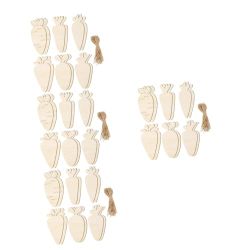 HOMSFOU 48 Sätze Graffiti -Holzstücke Anhänger Dekorationen Karotte Ornament Osteranhänger leere Holzrohlinge Holzhandwerk Gastgeschenke für Ostern leere Ausschnitte HOMSFOU 48 Sätze Graffiti -Holzstücke Anhänger Dekorationen Karotte Ornament Osteranhänger leere Holzrohlinge Holzhandwerk Gastgeschenke für Ostern leere Ausschnitte von HOMSFOU